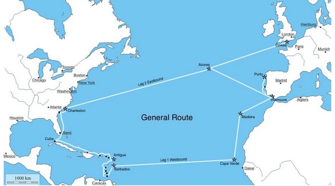 SWAC complete route, consisting of five minor rallies ©  SW